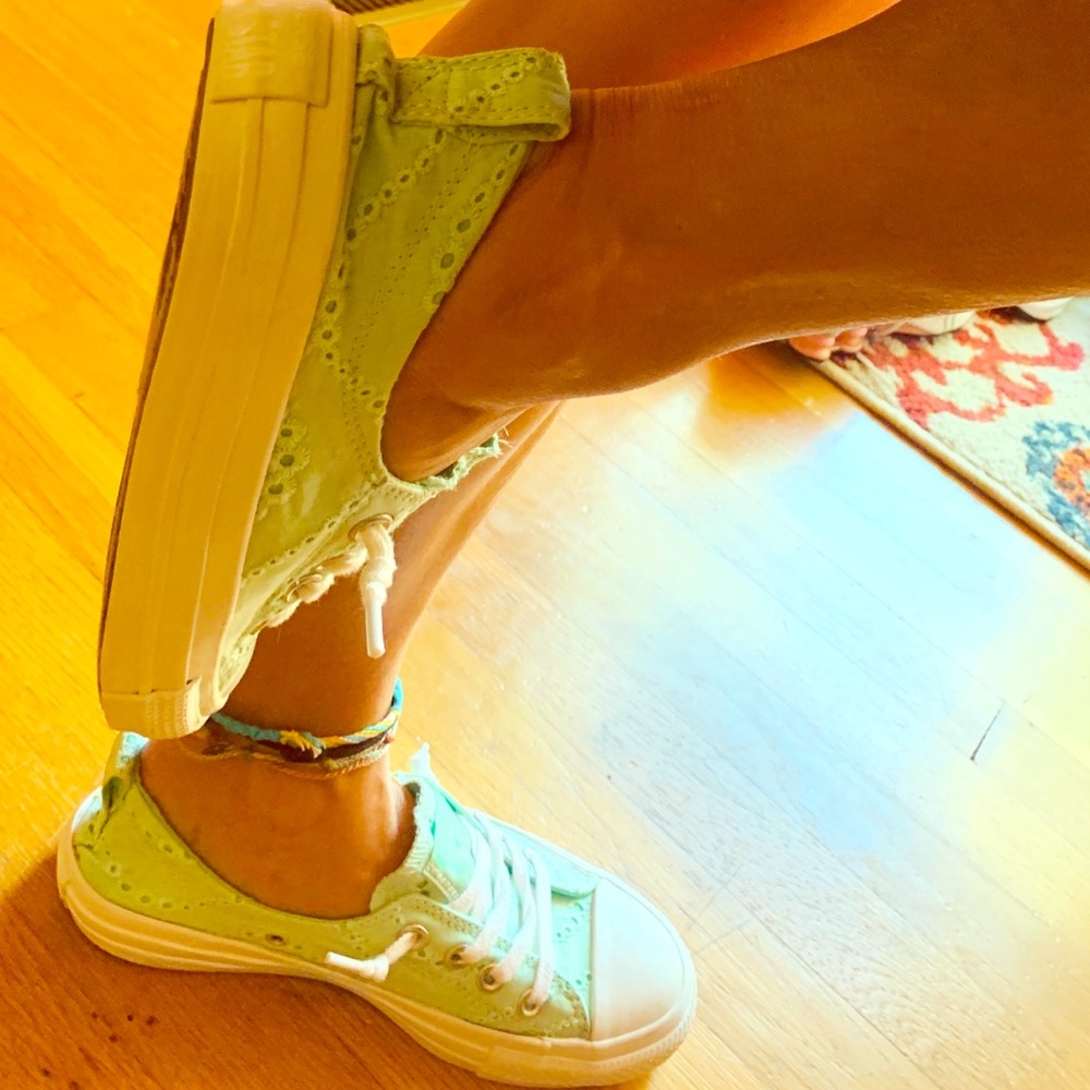 Slip on Converse - mint green WMS 6 EUC